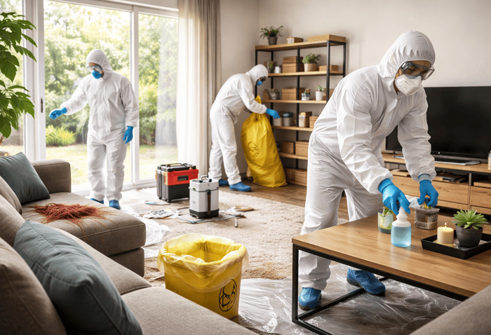 Professional Forensic Cleaners Canberra performing specialist cleaning in a home